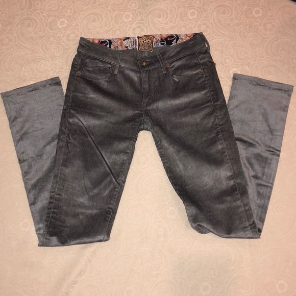 Rich and Skinny Gray Velvet Jeans - Picture 2 of 4